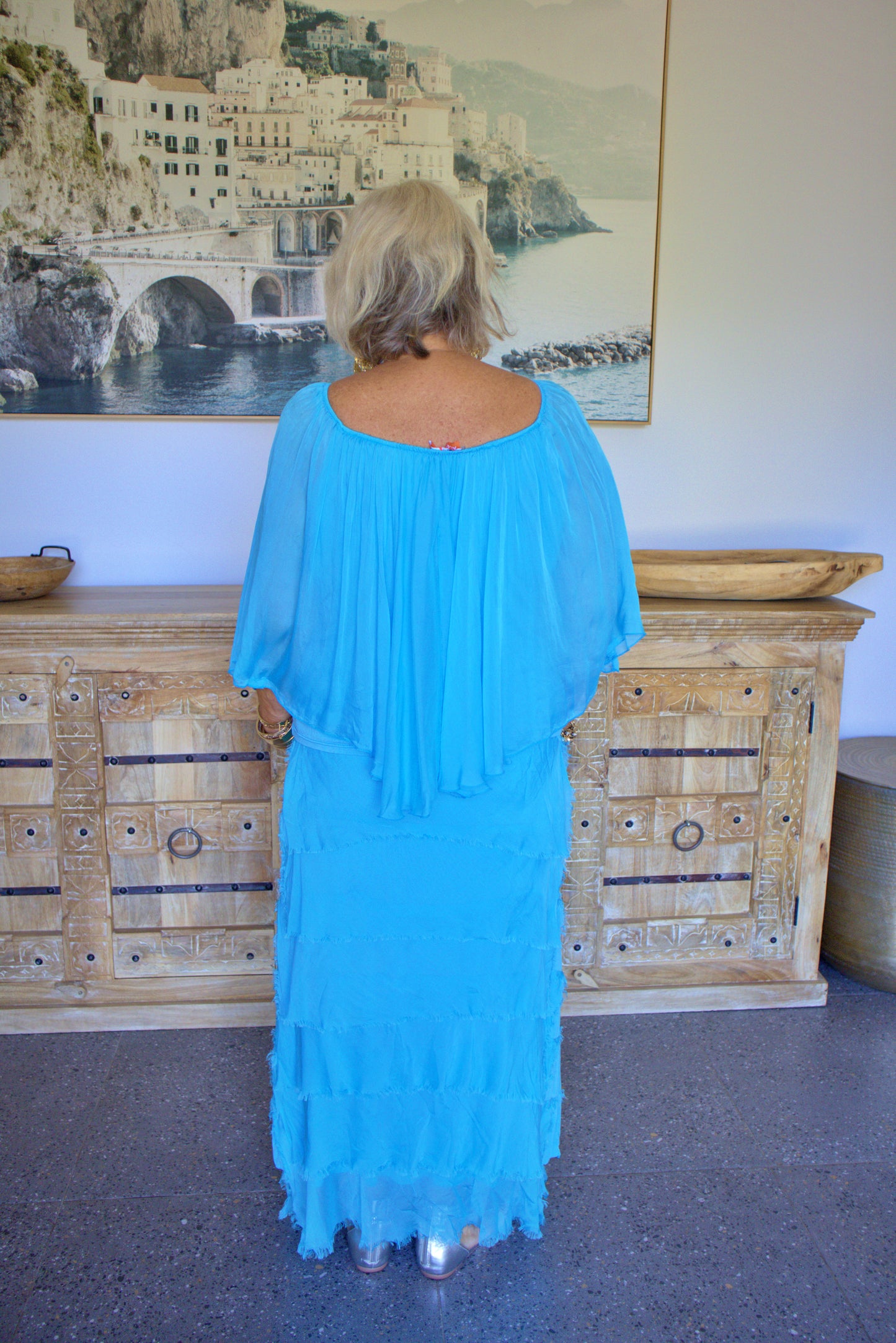 Tiered Silk Skirt