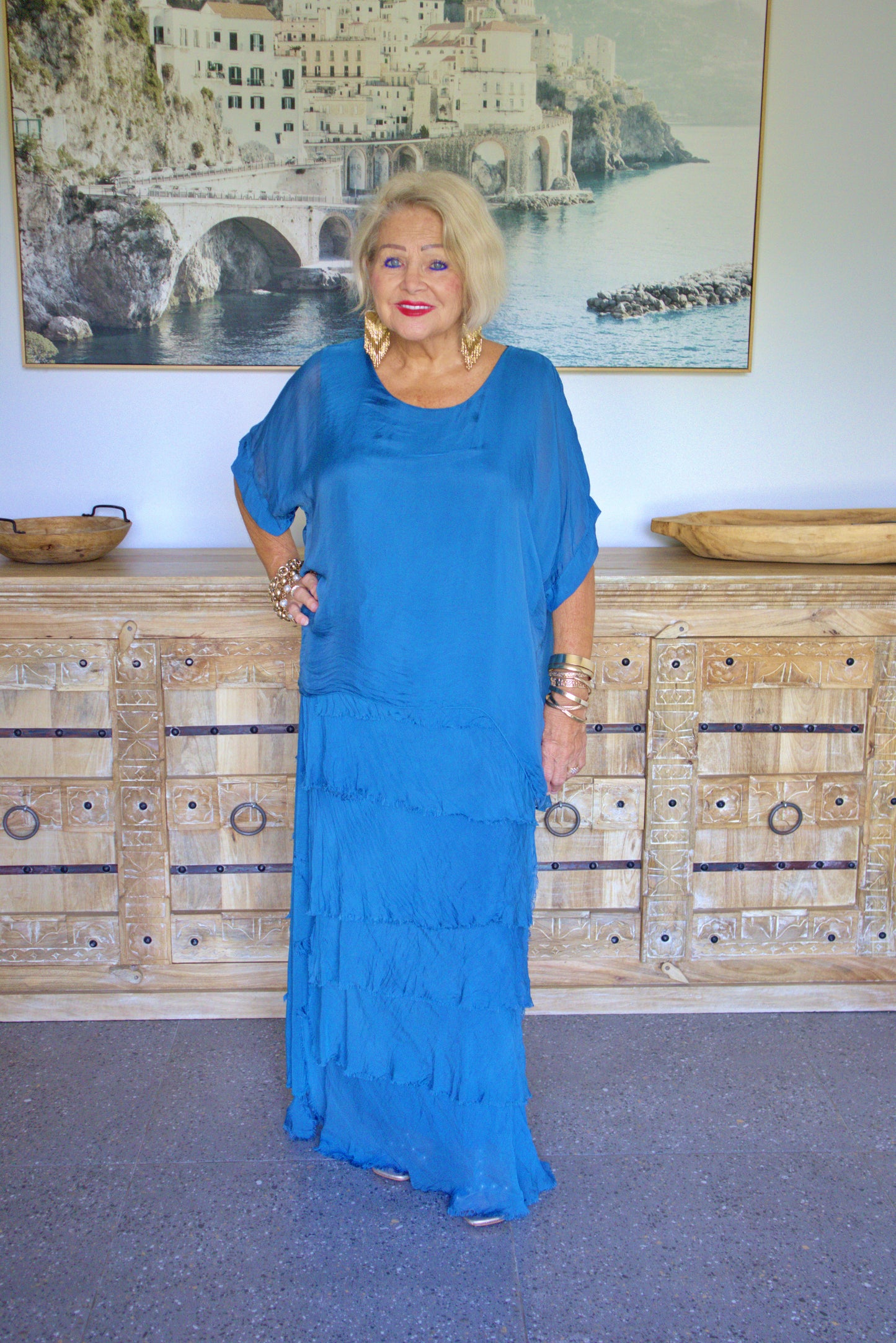 Tiered Silk Skirt