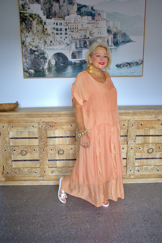 Spiral Silk Dress