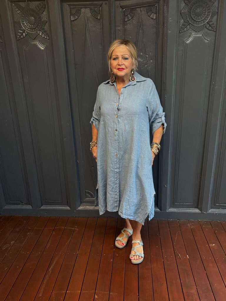 Button Up Collar Dress