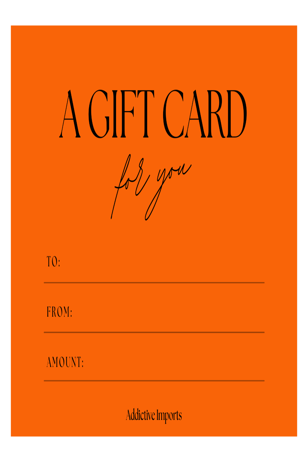 Gift Voucher Cards