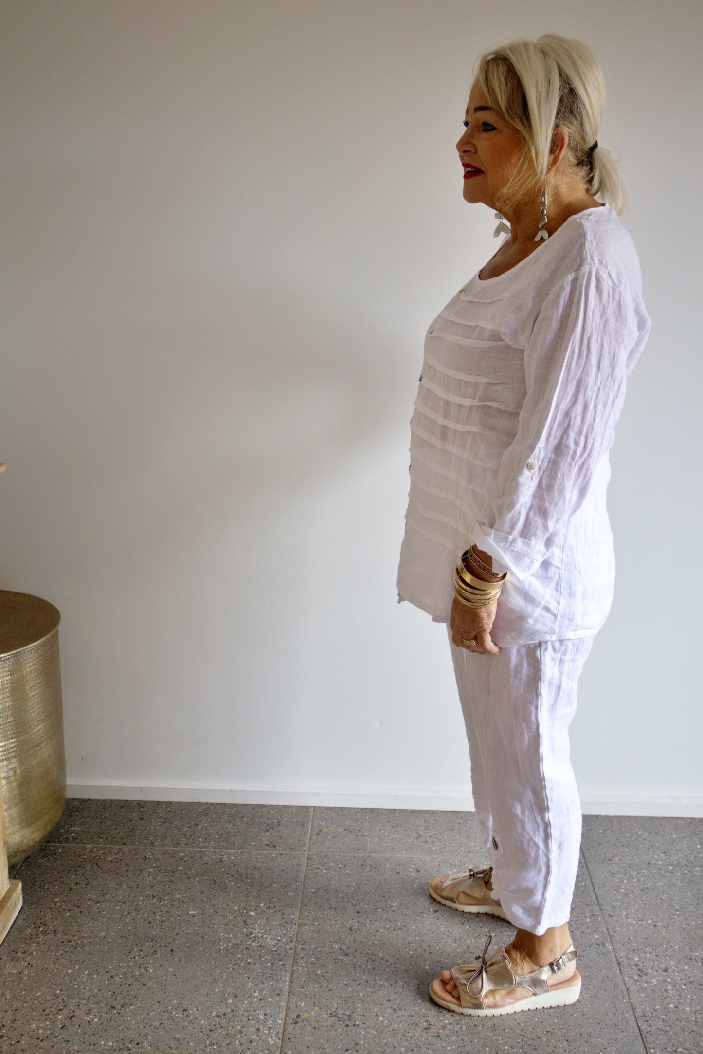 Pleated Linen Shirt