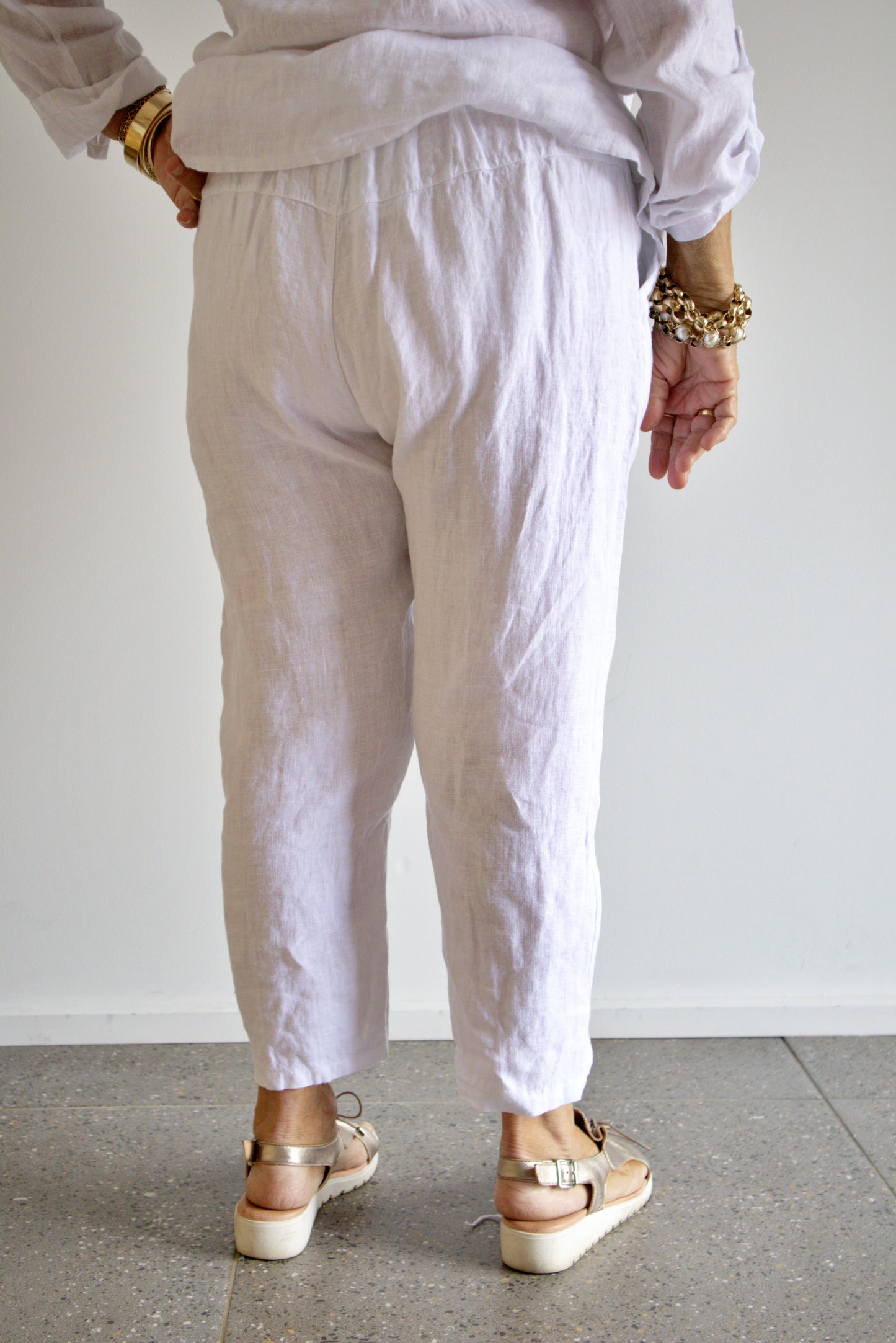 One Button Linen Pant