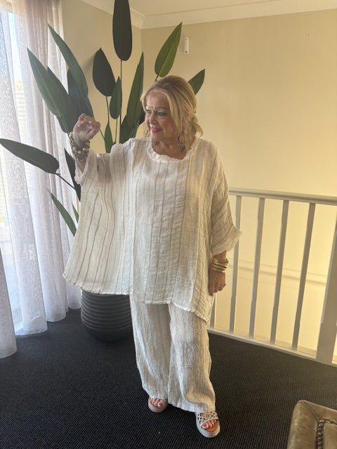 Positano Fringed Neck Top