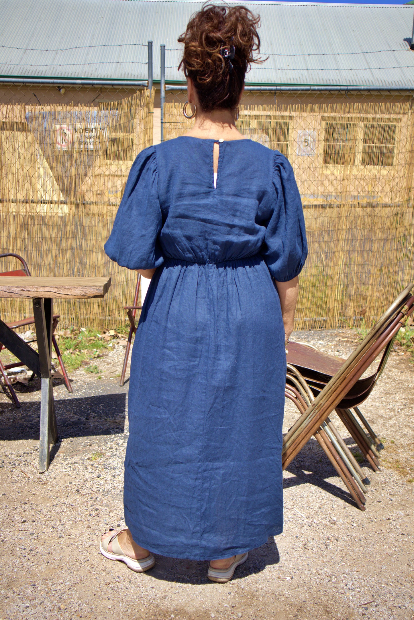 A Tye Front Linen Dress