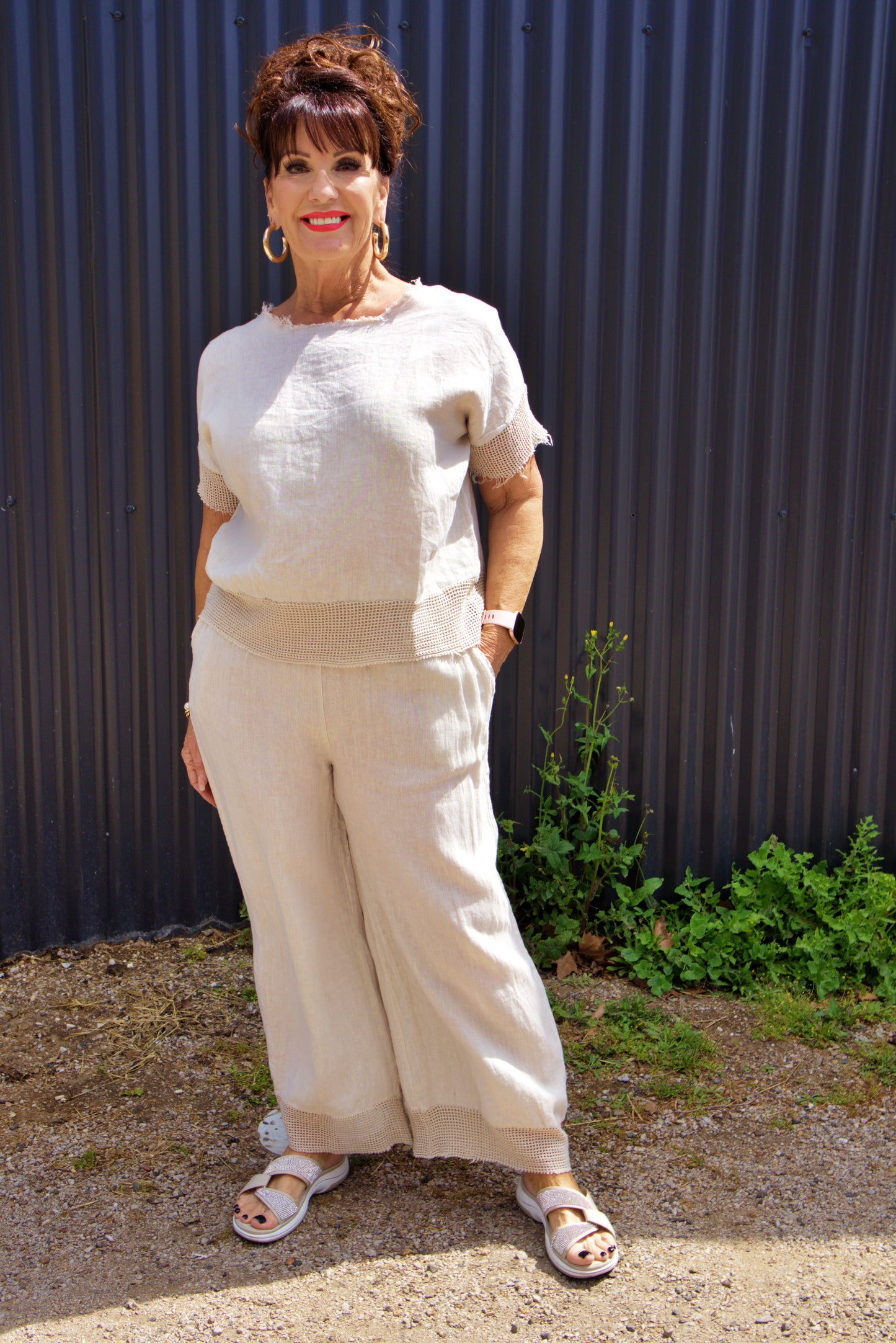 Net Linen Pant