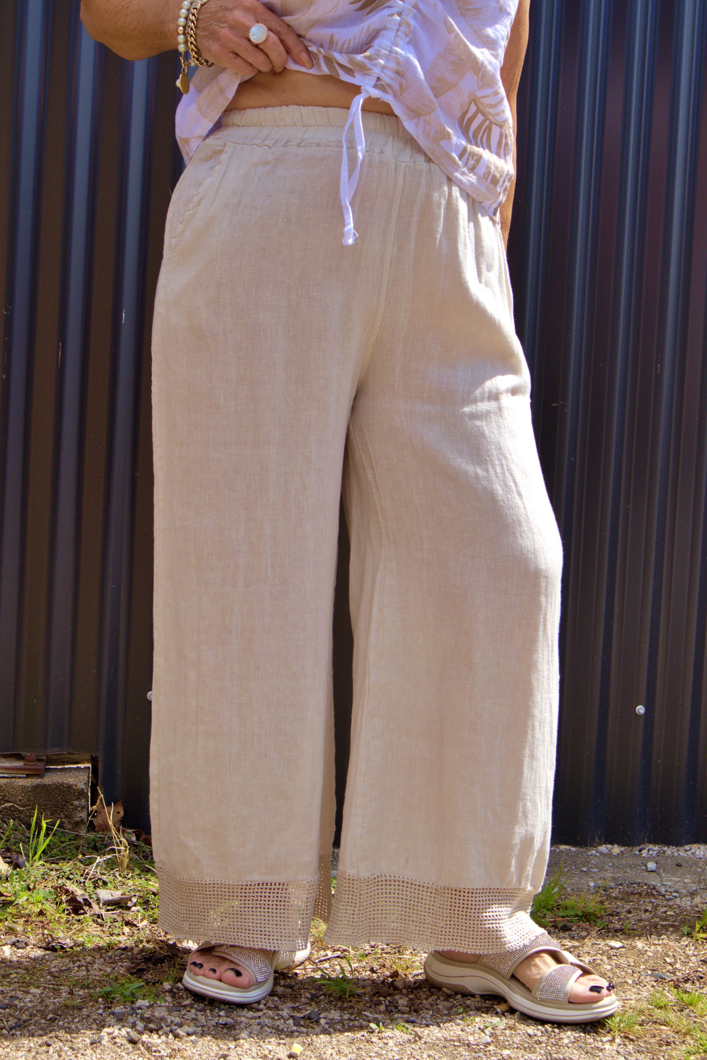 Net Linen Pant