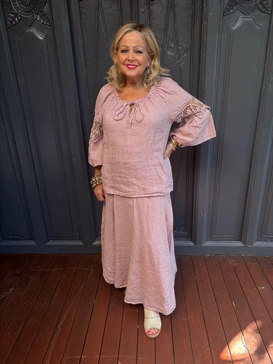 Peasant Lace Sleeve Top