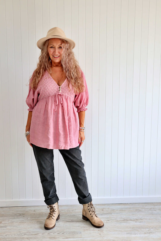 Ruby Linen Top