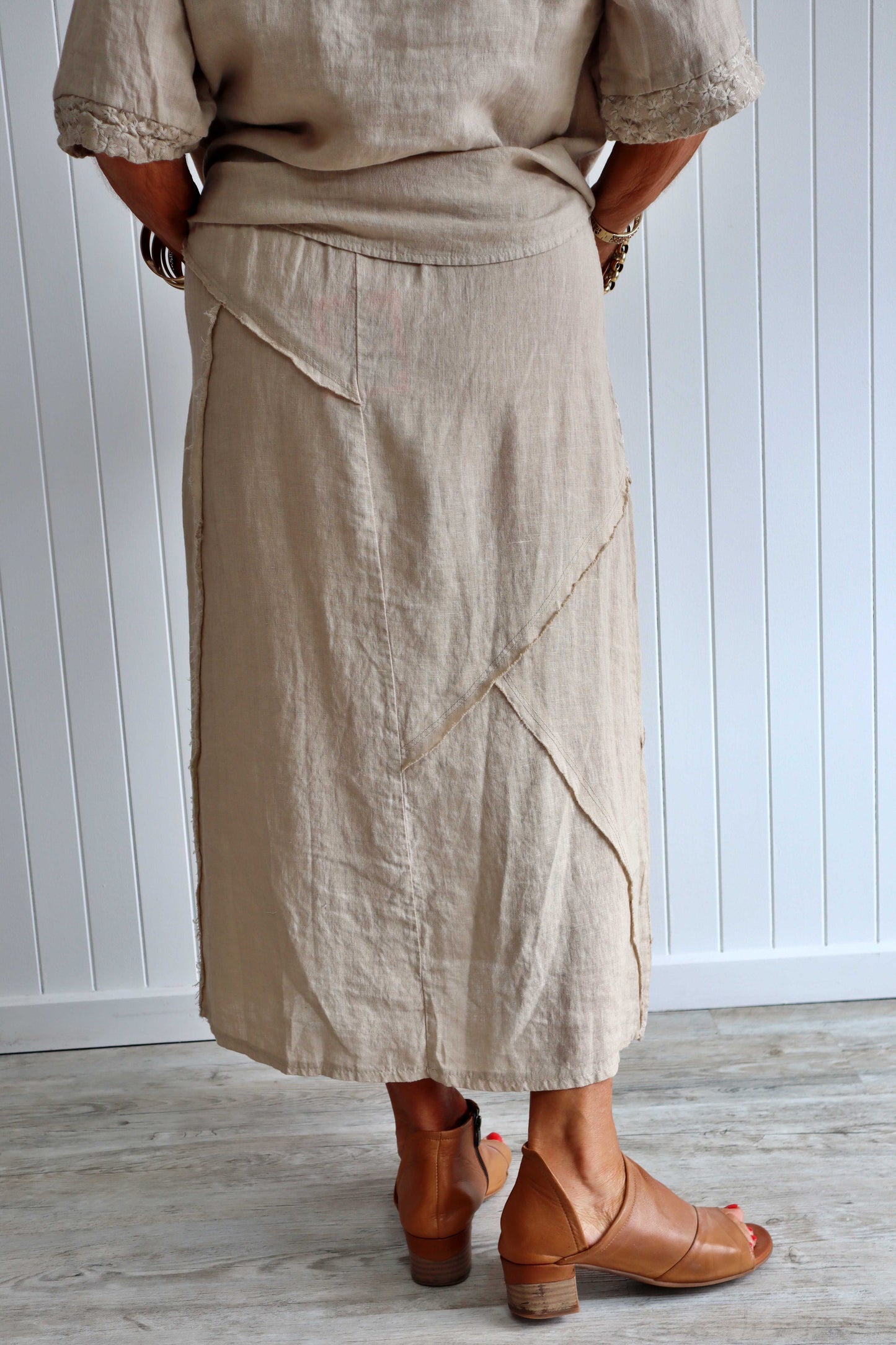 Splice Linen Skirt