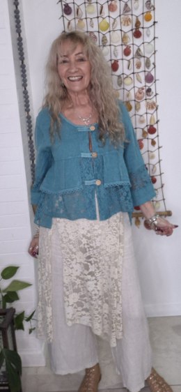 Linen Lace Top